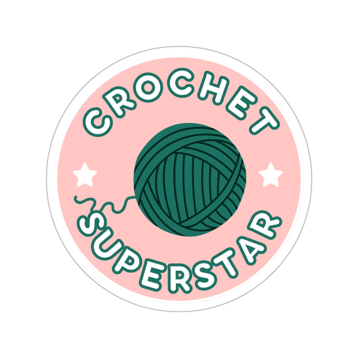 Crochet Superstar Sticker - Kiss-Cut Sticker - For the Crochet Lover