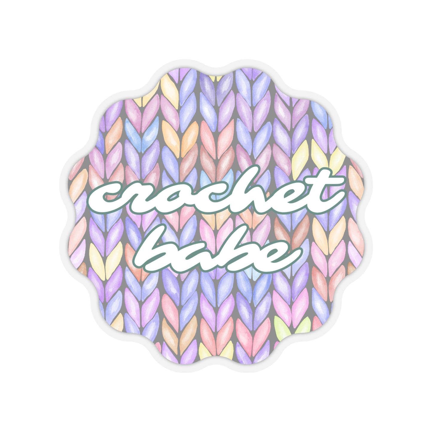 Crochet Babe Sticker - Pastel colors - Kiss-Cut Stickers