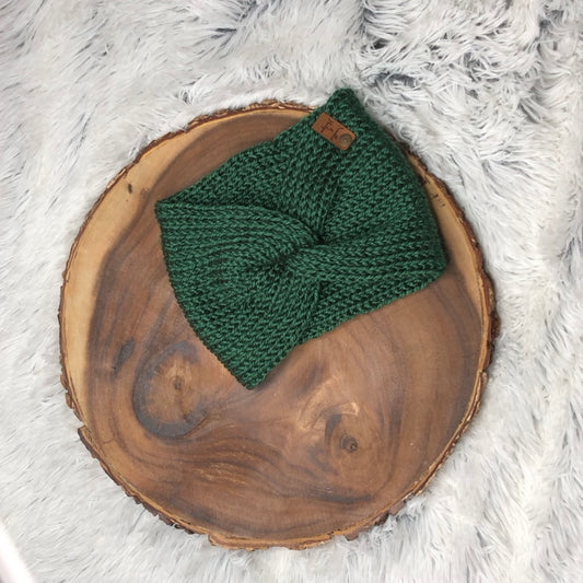 Green Knitted Headband/Ear Warmer