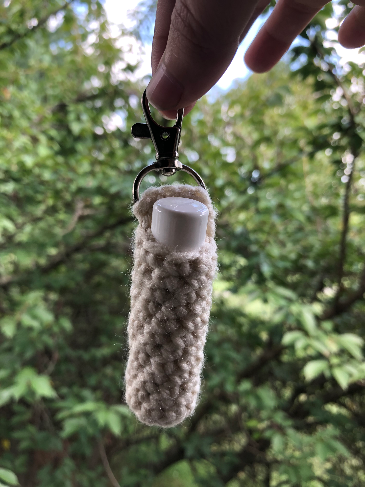 Crochet Lip Balm Keychain